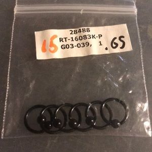 1.2mm black titanium nose ring